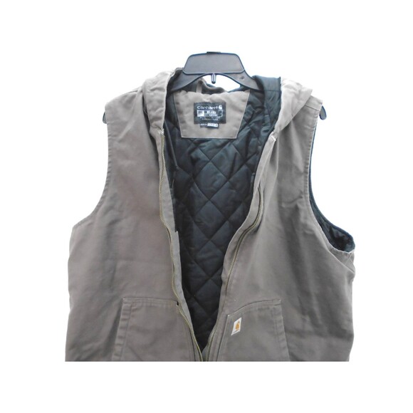Carhartt Size XXL (20) Women’s Duck Canvas Hooded Vest Quilt Lined 3M Thinsulate - Picture 3 of 10